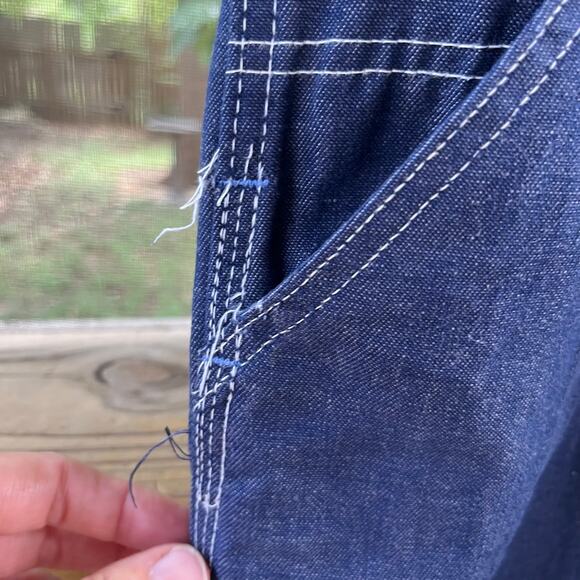 Sears Tradewear Women's Vintage Dark Wash Denim Overalls Size S/M - Picture 4 of 9